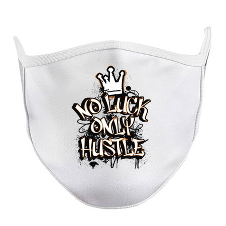 No Luck, Only Hustle T-Shirt: Graffiti Style Motivation - Urban Streetwear Tee tiny thumbnail