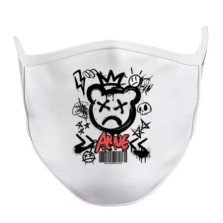 Alone Crowned Teddy Bear T-Shirt: Graffiti Style with Y2K Elements - Urban Art Tee tiny thumbnail