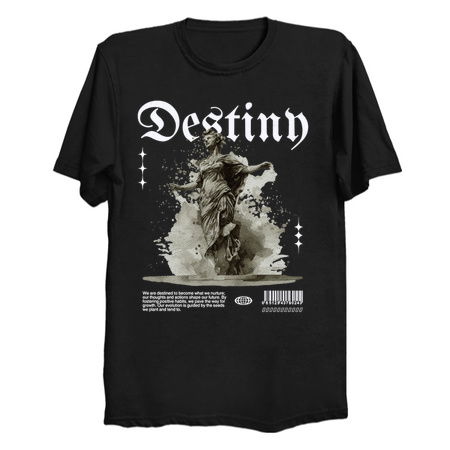 Destiny T-Shirt: Angel Statue Design - Motivational Streetwear Tee tiny thumbnail
