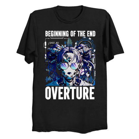 Beginning of the End T-Shirt: Gothic Cyborg Girl - Overture Streetwear Tee tiny thumbnail