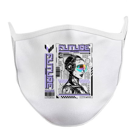Future Unknown T-Shirt: Cyborg Humanoid Girl with Sunglasses - Futuristic Streetwear Tee tiny thumbnail