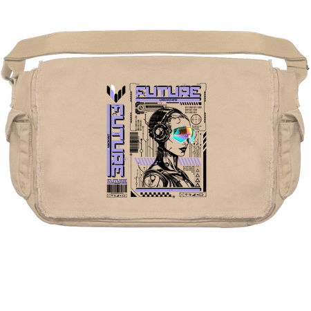 Future Unknown T-Shirt: Cyborg Humanoid Girl with Sunglasses - Futuristic Streetwear Tee tiny thumbnail