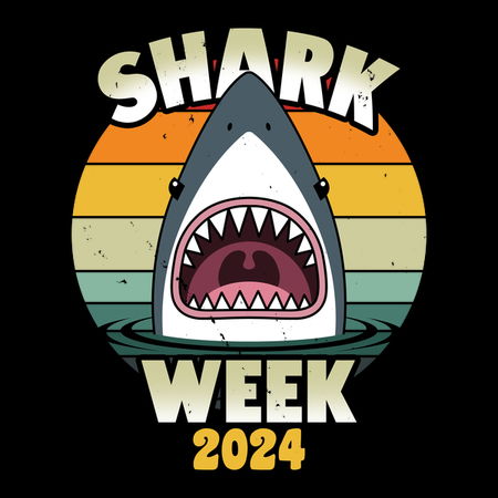 Shark Week 2024 Distressed Vintage Summer NeatoShop