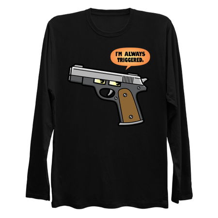 I'm Always Triggered Funny Cute Gun Cartoon tiny thumbnail