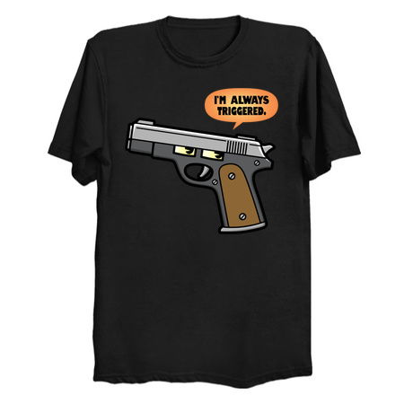 I'm Always Triggered Funny Cute Gun Cartoon tiny thumbnail
