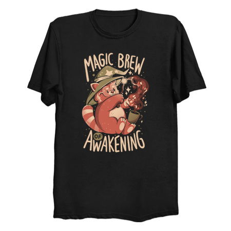 Magic Brew of Awakening - Funny Cute Wizard Red Panda Coffee Gift tiny thumbnail