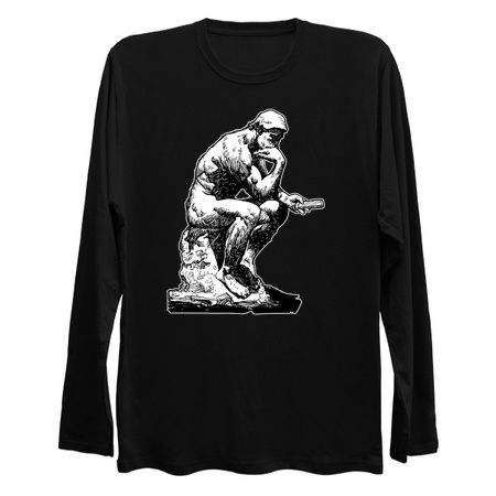 The Texter Funny Vintage Thinking The Thinker Parody tiny thumbnail