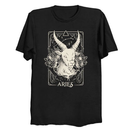 Aries Card - Dark Tarot Art Zodiac Sign Aries Gift tiny thumbnail
