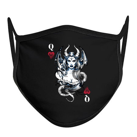 Lilith Queen of Hearts T-Shirt: Demonic Seductress - Mystical Playing Card Tee tiny thumbnail