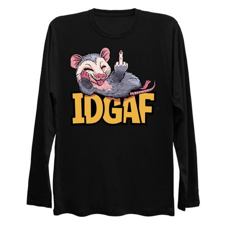 IDGAF Opossum T-Shirt: Bold Humor - Cheeky Animal Tee tiny thumbnail