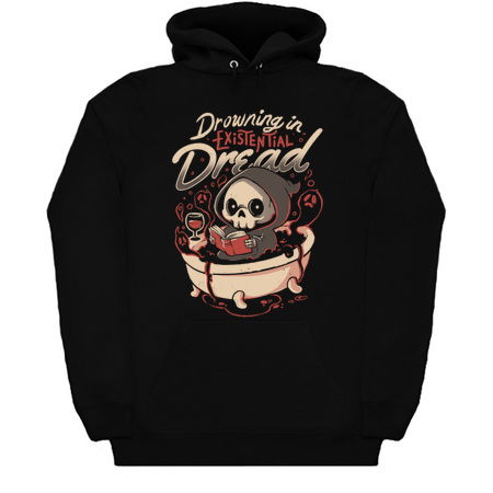 Drowning In Existential Dread - Dark Evil Cute Sarcasm Death Grim Reaper Books Gift tiny thumbnail