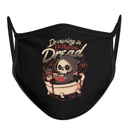 Drowning In Existential Dread - Dark Evil Cute Sarcasm Death Grim Reaper Books Gift tiny thumbnail