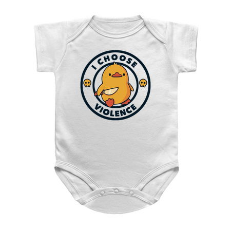 I Choose Violence Funny Duck White by Tobe Fonseca tiny thumbnail