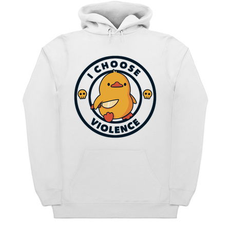 I Choose Violence Funny Duck White by Tobe Fonseca tiny thumbnail
