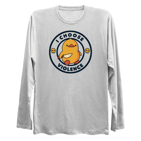 I Choose Violence Funny Duck White by Tobe Fonseca tiny thumbnail