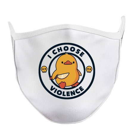 I Choose Violence Funny Duck White by Tobe Fonseca tiny thumbnail