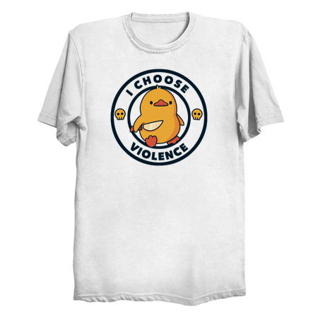 I Choose Violence Funny Duck White by Tobe Fonseca tiny thumbnail