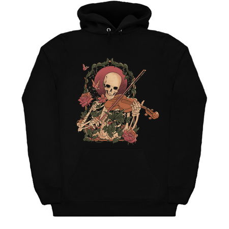 Death Song - Dark Skeleton Skull Music Violin Flowers Gift tiny thumbnail