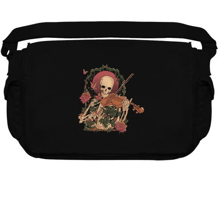 Death Song - Dark Skeleton Skull Music Violin Flowers Gift tiny thumbnail
