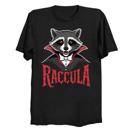 Raccula Design: Raccoon Dracula - Fun Halloween Vampire Art tiny thumbnail