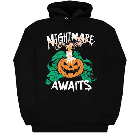 Nightmare Awaits Design: Spooky Jack-o'-Lantern - Halloween Pumpkin Art tiny thumbnail