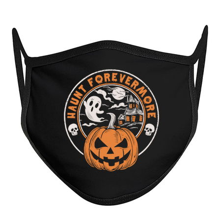 Haunt Forevermore Design: Spooky Jack-o'-Lantern & Haunted House - Halloween Art tiny thumbnail