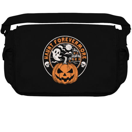 Haunt Forevermore Design: Spooky Jack-o'-Lantern & Haunted House - Halloween Art tiny thumbnail