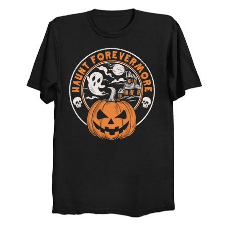 Haunt Forevermore Design: Spooky Jack-o'-Lantern & Haunted House - Halloween Art tiny thumbnail