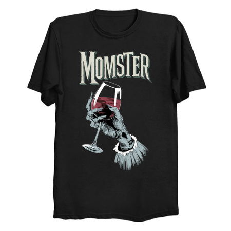 Momster Design: Monstrous Hand with Wine Glass - Funny Halloween Art tiny thumbnail