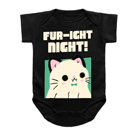 Fur-ight Night Design: Cute Cat with Fangs - Fun Halloween Art tiny thumbnail