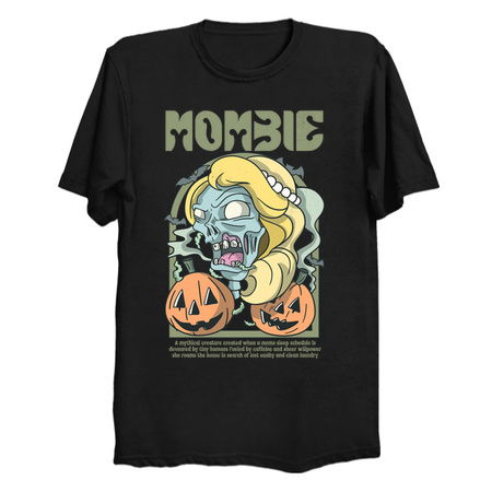 Mombie Design: Zombie Mom with Funny Description - Halloween Humor Art tiny thumbnail