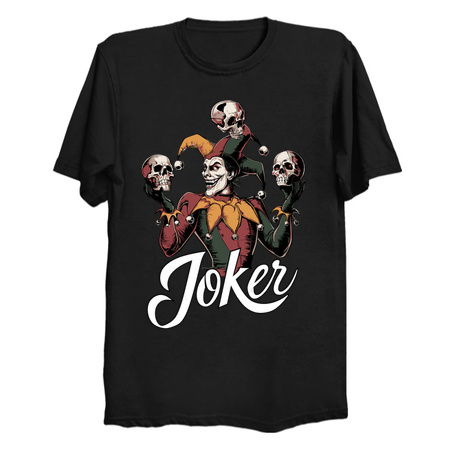 Joker Design: Jester Juggling Skulls - Dark and Grungy Art tiny thumbnail