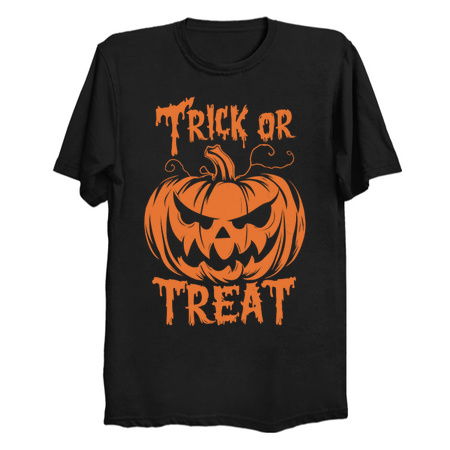 Trick or Treat Design: Menacing Jack-o'-Lantern - Spooky Halloween Art tiny thumbnail