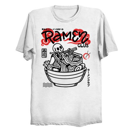 Ramen Club Design: Skeleton in Ramen Bowl - Unique Japanese Art tiny thumbnail
