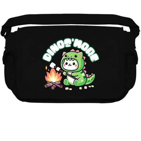 Dino'smore T-Shirt: Kawaii Cat in T-Rex Costume - Cute Campfire Design tiny thumbnail