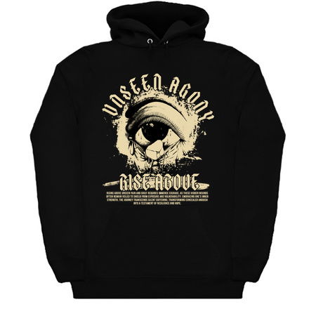 Unseen Agony Design: Rise Above - Eye Graphic with Inspirational Text tiny thumbnail