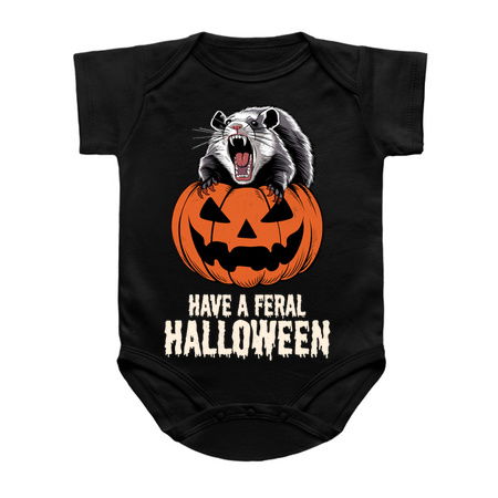 Have a Feral Halloween Design: Feral Animal on Jack-o'-Lantern - Spooky Halloween Art tiny thumbnail