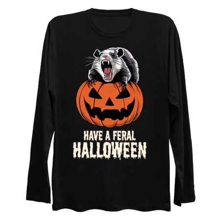 Have a Feral Halloween Design: Feral Animal on Jack-o'-Lantern - Spooky Halloween Art tiny thumbnail