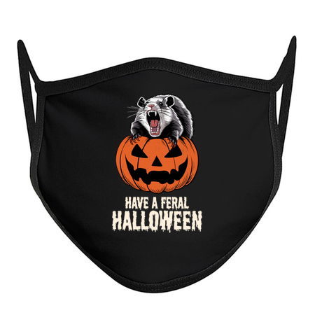 Have a Feral Halloween Design: Feral Animal on Jack-o'-Lantern - Spooky Halloween Art tiny thumbnail