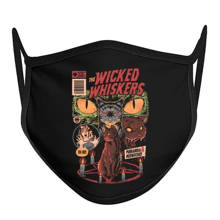 Wicked Whiskers - Dark Horror Movie Cat Poster Gift tiny thumbnail