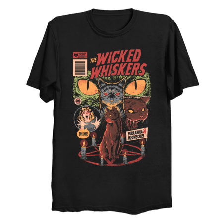 Wicked Whiskers - Dark Horror Movie Cat Poster Gift tiny thumbnail
