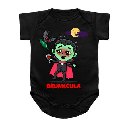 Drunkcula Funny Cute Drunk Dracula Vampire Halloween Cartoon tiny thumbnail