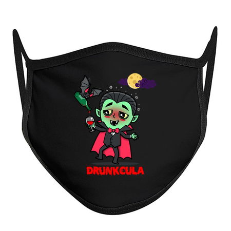 Drunkcula Funny Cute Drunk Dracula Vampire Halloween Cartoon tiny thumbnail