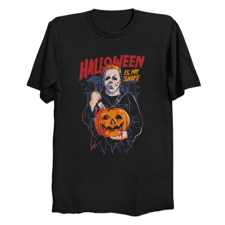 Halloween Is My Shape - Dark Funny Sarcasm Horror Movie Pumpkin Gift tiny thumbnail