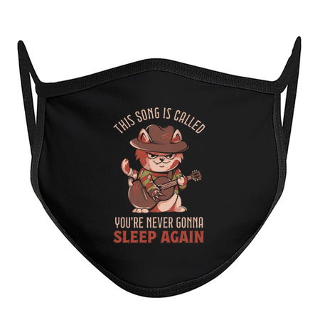 Never Sleep Again Song - Dark Funny Sarcasm Horror Movie Cat Gift tiny thumbnail