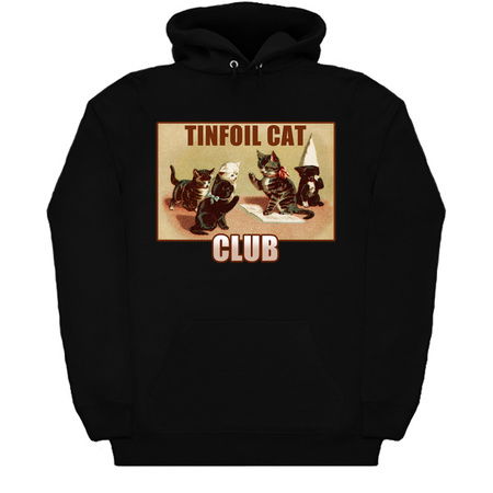 Tinfoil Cat Club Funny Vintage Cat Meme tiny thumbnail