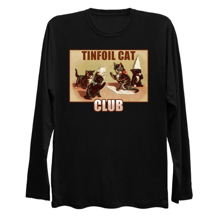 Tinfoil Cat Club Funny Vintage Cat Meme tiny thumbnail