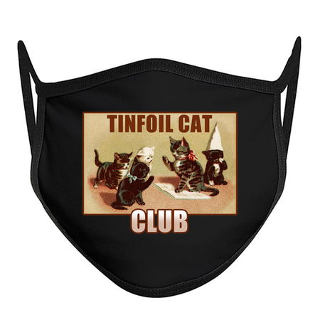 Tinfoil Cat Club Funny Vintage Cat Meme tiny thumbnail