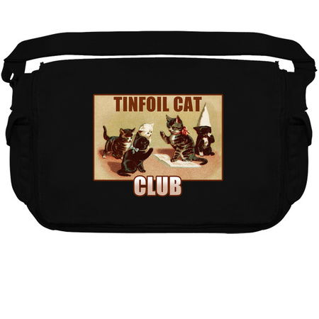 Tinfoil Cat Club Funny Vintage Cat Meme tiny thumbnail