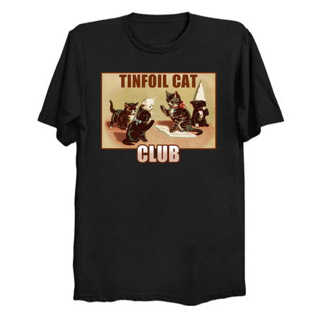 Tinfoil Cat Club Funny Vintage Cat Meme tiny thumbnail